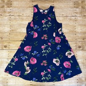 Old Navy Floral Navy Print Shift Dress | S
